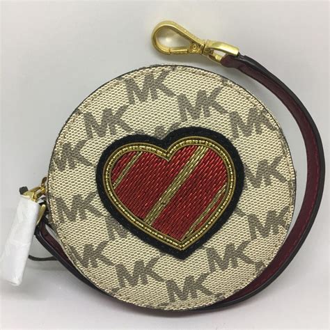 michael kors coin purse keychain|Michael Kors round coin purse.